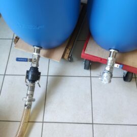 Tarifs montage raccord entre pompe à miel et fût