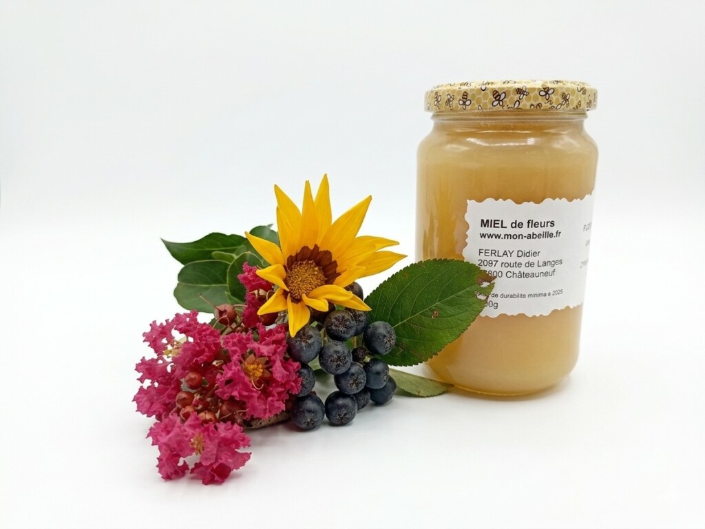 Miel crémeux artisanal 500g – Rucher du Pillier Loire 42
